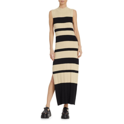 ATM Anthony Thomas Melillo Stripe Knit Maxi Dress