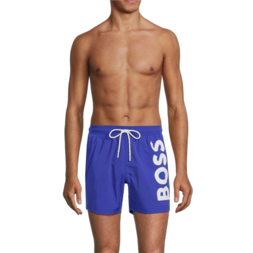 BOSS Logo Graphic Swim Shorts