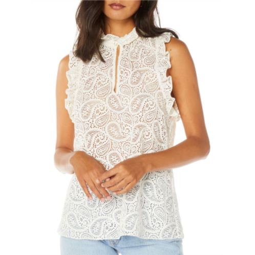 Robert Graham Daniella Paisley Lace Sleeveless Top