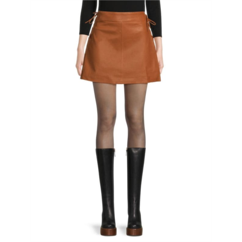 Derek Lam Gina Leather Mini Skirt