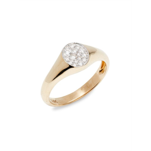 Saks Fifth Avenue 14K Yellow Gold & 0.2 TCW Diamond Signet Ring