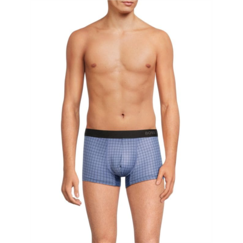 BOSS Grid Checked Logo Boxer Briefs