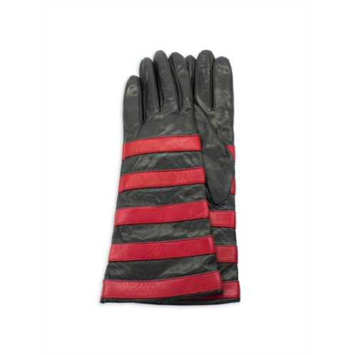 Portolano Striped Leather Gloves