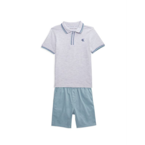Calvin Klein Jeans Little Boys 2-Piece Polo & Short Set