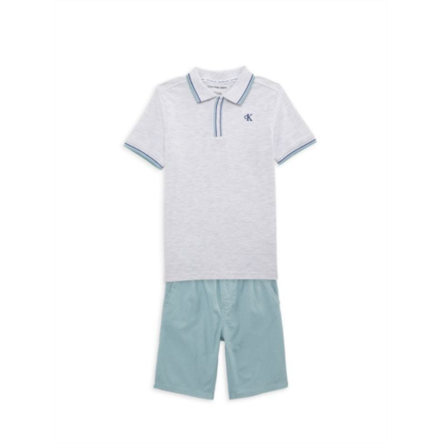 Calvin Klein Baby Boys 2-Piece Polo & Shorts Set
