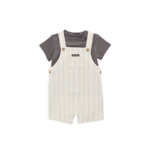 Calvin Klein Baby Boys 2-Piece Bodysuit & Shortall Set