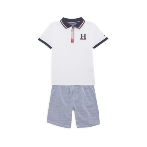 Tommy Hilfiger Little Boys 2-Piece Polo & Shorts Set