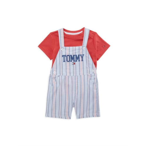 Tommy Hilfiger Baby Boys 2-Piece Tee & Logo Shortall Set