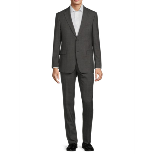 Saks Fifth Avenue Modern Fit Patterned Wool Blend Suit