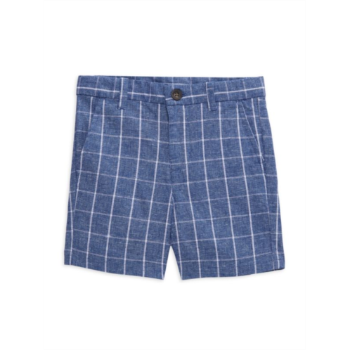 Janie and Jack Baby Boys, Little Boys & Boys Checked Linen Blend Shorts