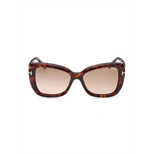 TOM FORD Maeve 55MM Butterfly Sunglasses