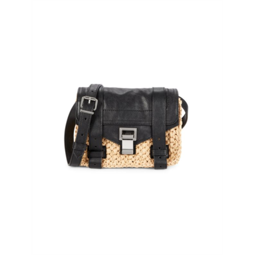 Proenza Schouler Mini Raffia & Leather Crossbody Bag