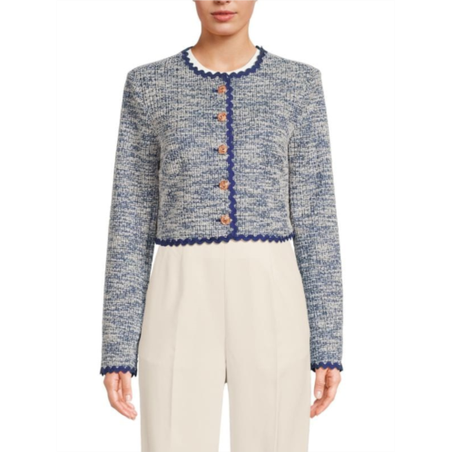 Rachel Parcell Scalloped Tweed Jacket