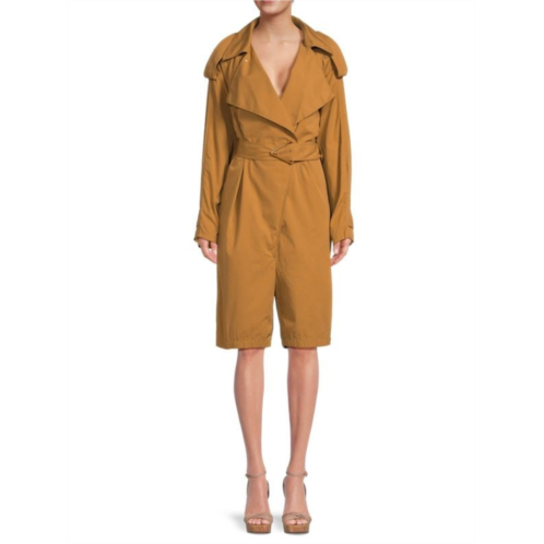 Bottega Veneta Notch Lapel Belted Jumpsuit