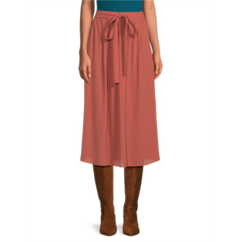 Bottega Veneta Silk Belted A Line Skirt