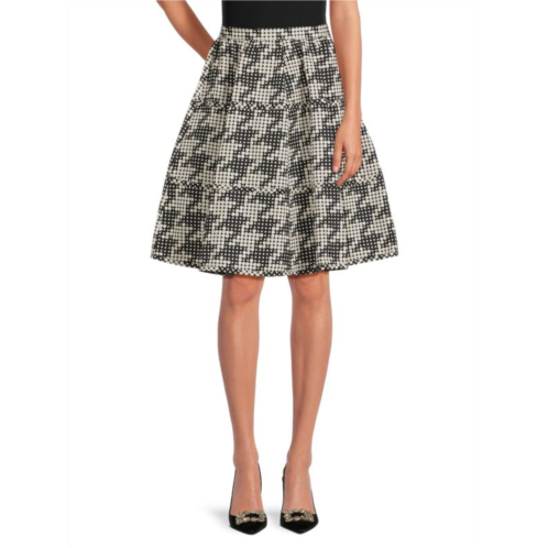 Bottega Veneta Geometric Print Tiered Skirt