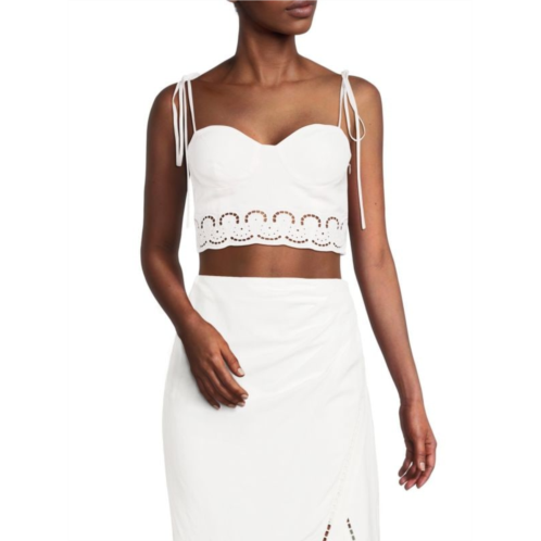 Jonathan Simkhai Sherri Embroidered Crop Top