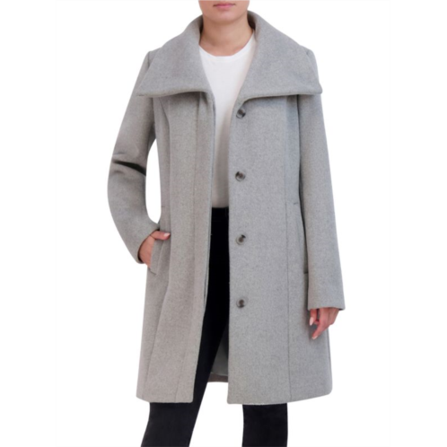 Cole Haan Convertible Collar Wool Blend Coat