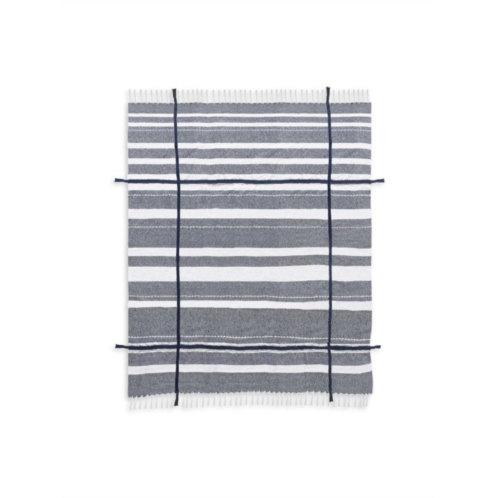 LR Home Sundry Striped Organic Cotton Throw Blanket