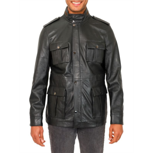 Vellapais Vannesia Epaulette Leather Jacket