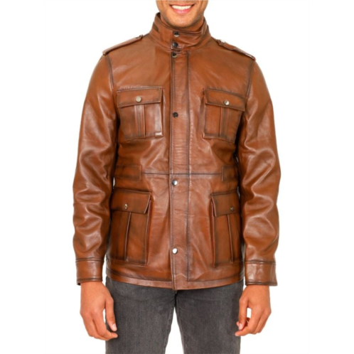 Vellapais Vannesia Epaulette Leather Jacket