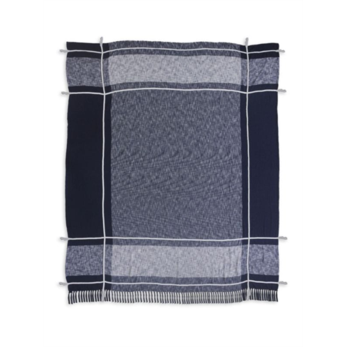 LR Home Plaid Fringed Coverlet