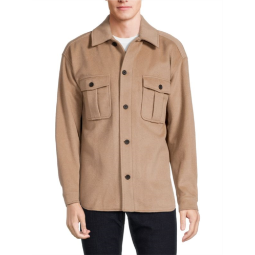 Reiss Liam Wool Blend Shirt Jacket