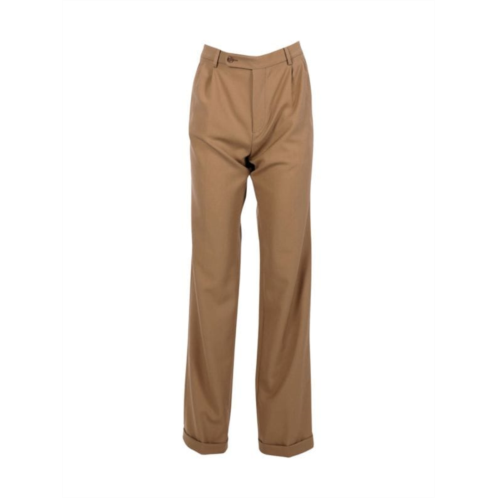 Gucci Straight-Leg Trousers In Brown Wool