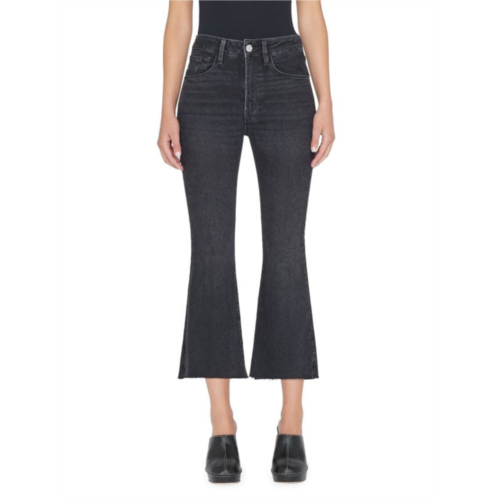 Frame Le High Rise Flare Cropped Jeans