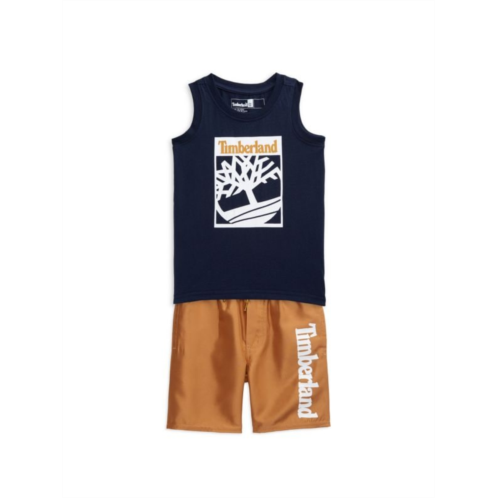 Timberland Little Boys 2-Piece Tank & Swim Shorts Set