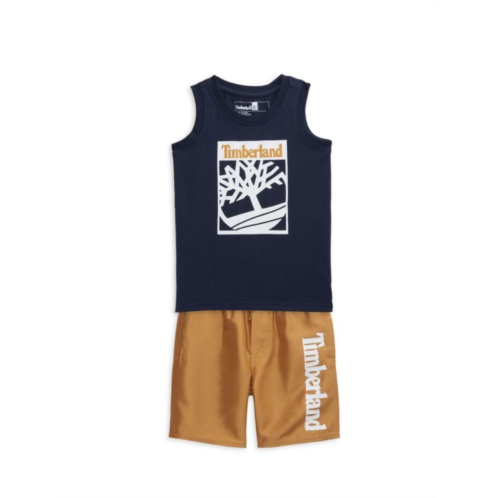 Timberland Little Boys 2-Piece Tank Top & Swim Trunks Set