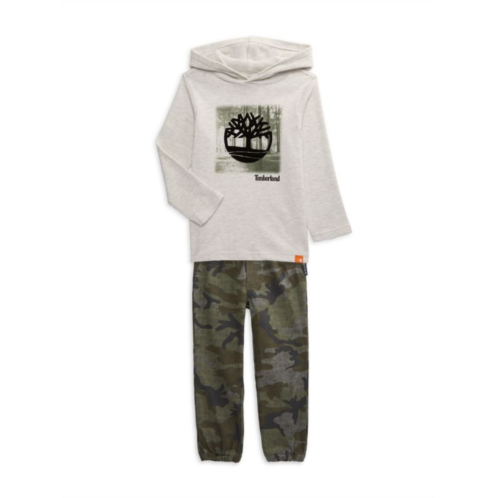 Timberland Little Boys 2-Piece Sweatshirt & Camo Pants Set