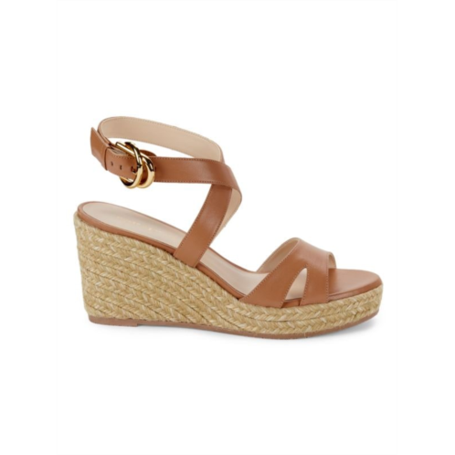 Stuart Weitzman Zuzu Leather Espadrille Sandals