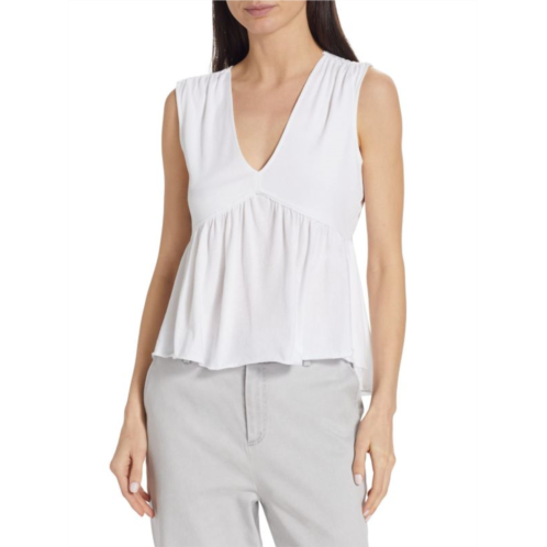 ATM Anthony Thomas Melillo Cotton Sleeveless Pleated Top