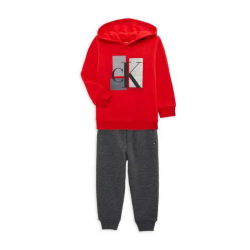 Calvin Klein Baby Boys 2-Piece Logo Hoodie & Solid Joggers Set
