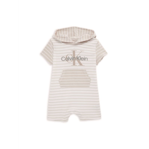 Calvin Klein Baby Boys Logo Hooded Romper