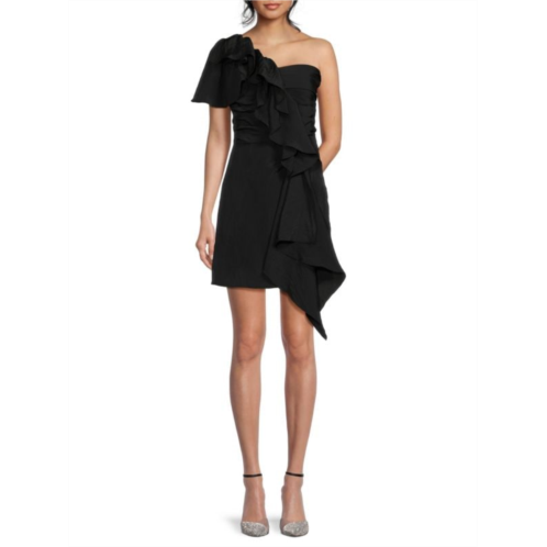 Tanya Taylor Irene Ruffle Mini Dress