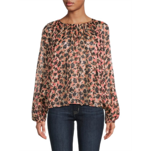 Tanya Taylor Elaine Floral Silk Blend Top