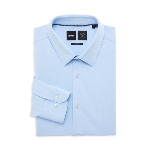 BOSS Hank Slim Fit Pinstripe Dress Shirt