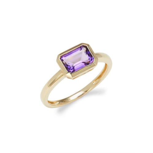 Saks Fifth Avenue 14K Yellow Gold & Amethyst Ring