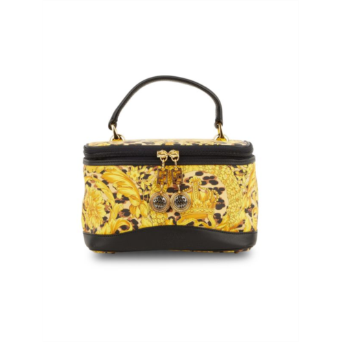 Versace Leopard Print Canvas Cosmetic Bag