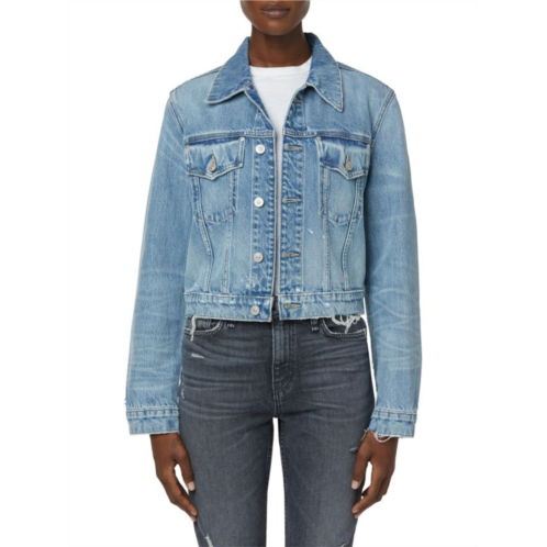 Hudson Cropped Denim Trucker Jacket