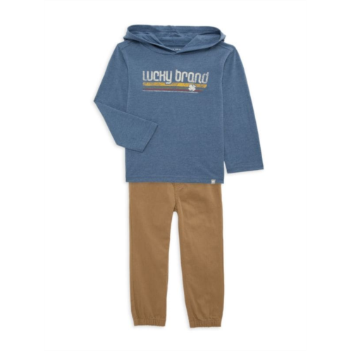 Lucky Brand Little Boys 2-Piece Logo Hoodie & Pants Set