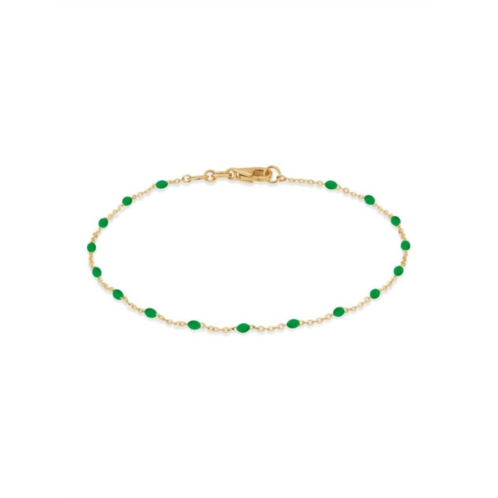 Saks Fifth Avenue 14K Yellow Gold & Enamel Bead Station Chain Bracelet