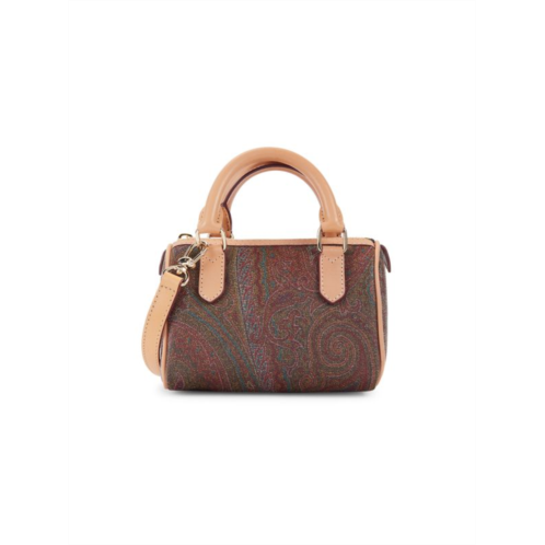 Etro Paisley Leather Top Handle Bag