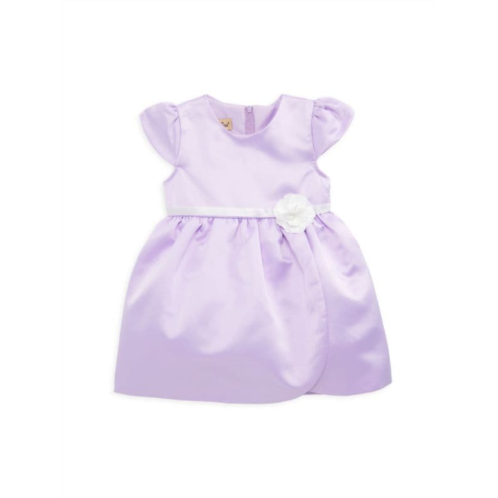 Purple Rose Little Girls Roundneck Dress