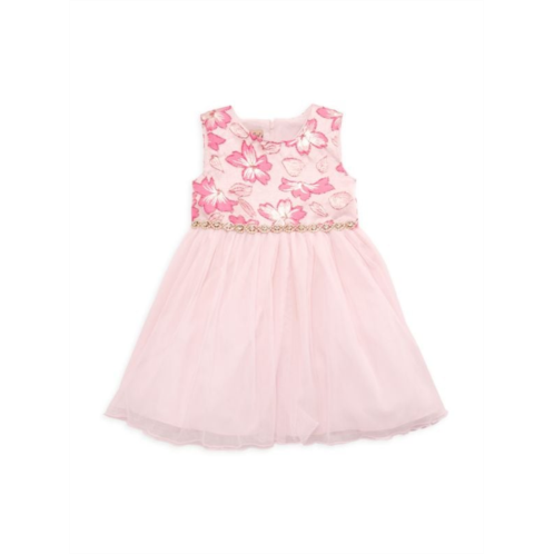 Purple Rose Baby Girls Floral A-Line Dress