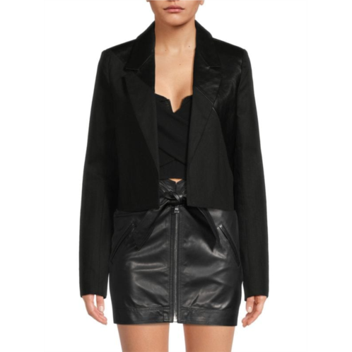 RTA Wynn Notch Lapel Open Front Jacket