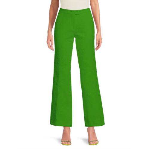 Giambattista Valli Embossed Cotton Flare Trousers