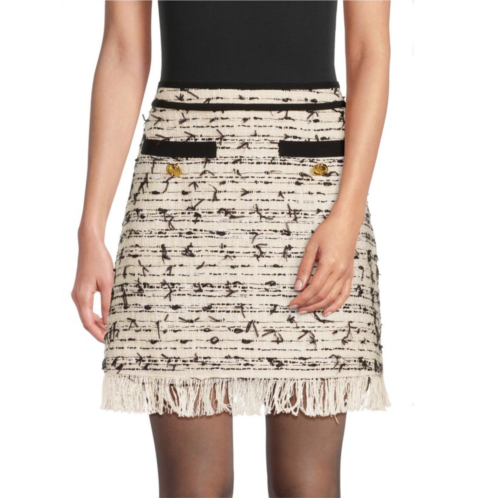 Giambattista Valli Textured Fringe Mini Skirt